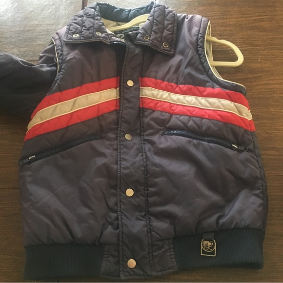 JC Penny Ski Apparel Unisex Purple Snap Button Puffer Jacket Vest Boys X Large S - Picture 16 of 16